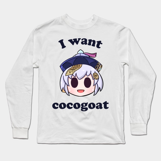 Genshin Impact Qiqi cocogoat Long Sleeve T-Shirt by Oricca